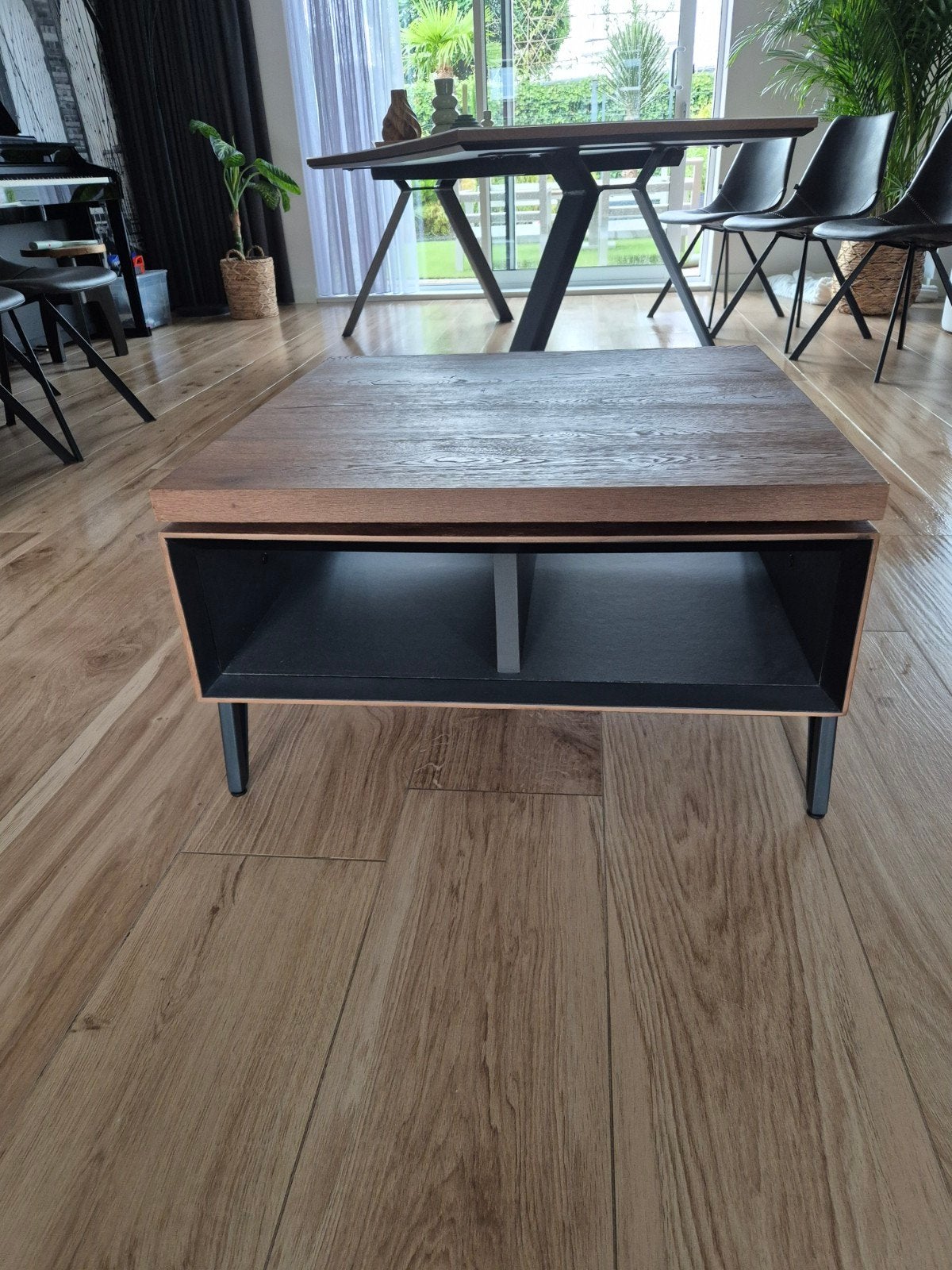 Salontafel met draaibaar bovenblad, Gebruikt, Vierkant, Modern, Ophalen