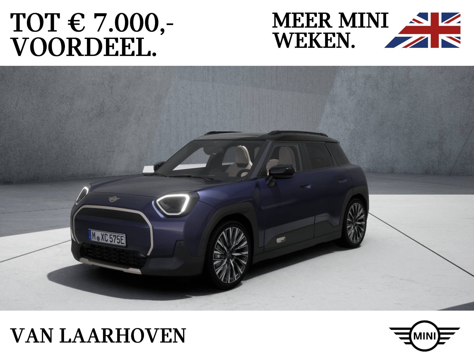 MINI Aceman E / Favoured / Pakket M / 19" Eternal Spoke 2-to, Auto's, Dealer onderhouden, Beige, Blauw, Leder