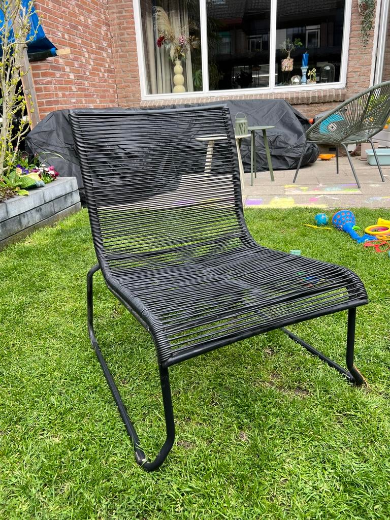Zwarte draadstoel, Ophalen, Gebruikt, Metaal