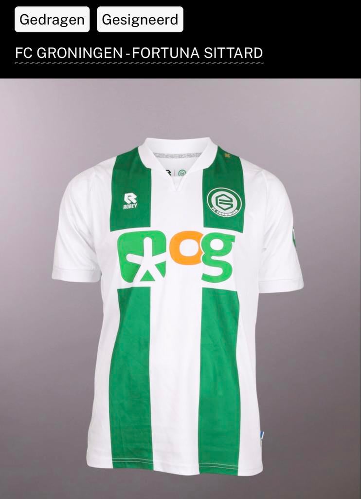 Matchworn shirt Thijmen Blokzijl - FC Groningen, Ophalen of Verzenden, Gebruikt, Overige binnenlandse clubs, Shirt
