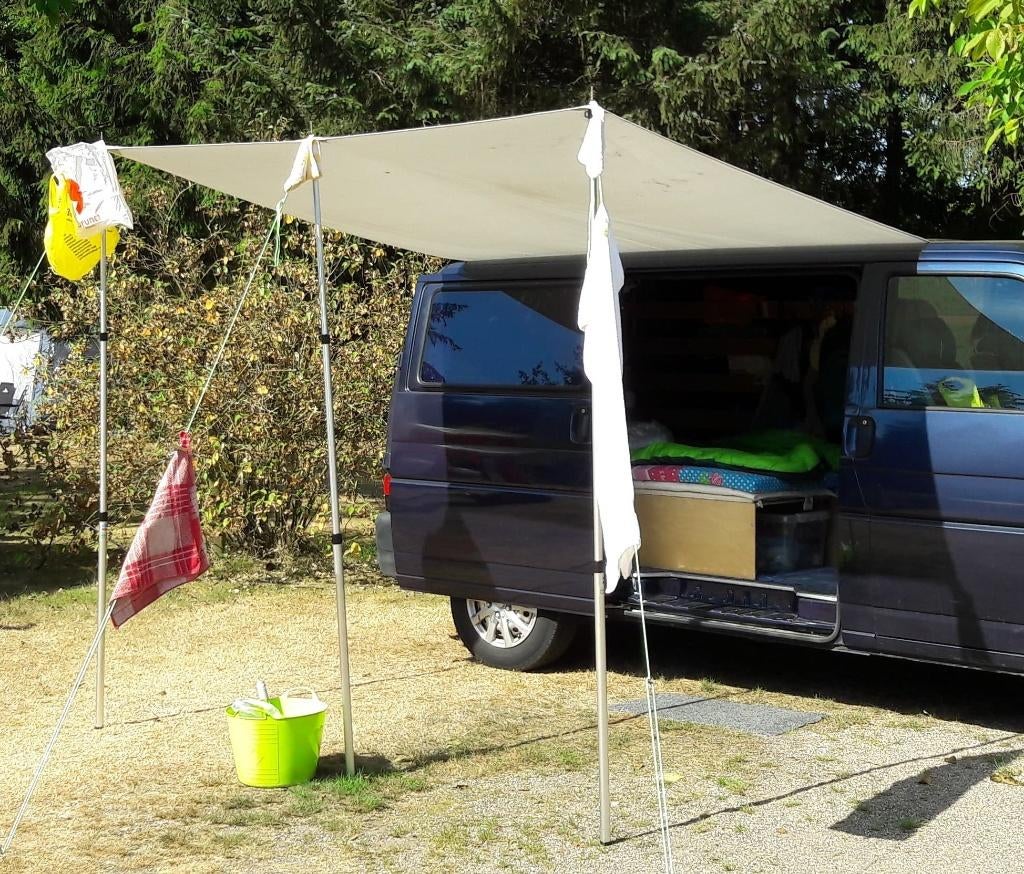 Caravan/camper luifel 215x235(baleinzijde) polyether grijs, Minder dan 150 cm, Ophalen of Verzenden, Gebruikt, Uitvalscherm