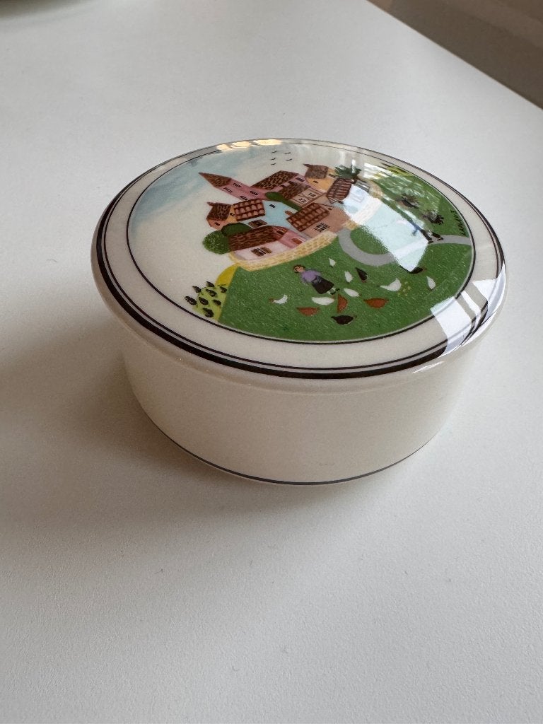Vintage Villeroy & Boch Design Naif Suikerpot, Verzenden, Zo goed als nieuw, Overige stijlen, Porselein
