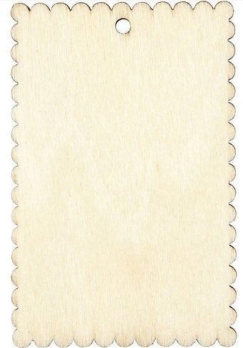 Made of Wood houten labels met bruin randje 5 x 8 cm 8 stuks, Overige merken, ., Nieuw, Ophalen of Verzenden