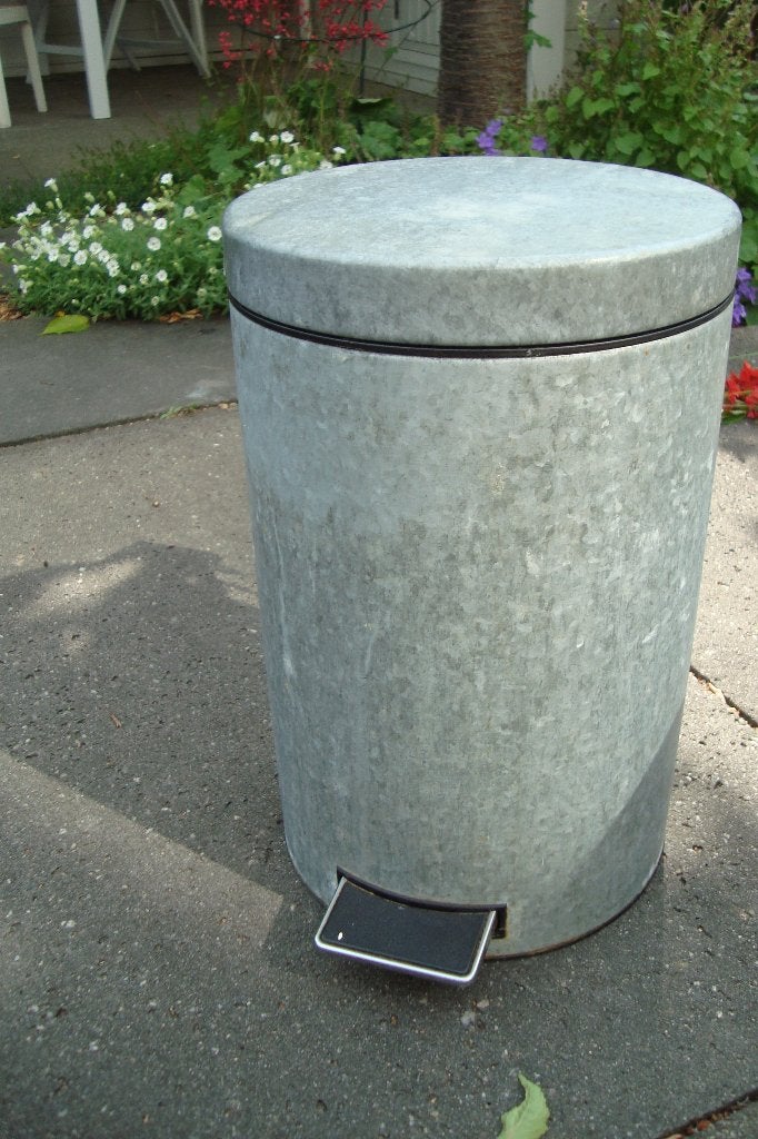 Pedaalemmer gemoffeld hoogte 39 a 40 cm zie foto's, Ophalen, Metaal, Grijs, Brabantia