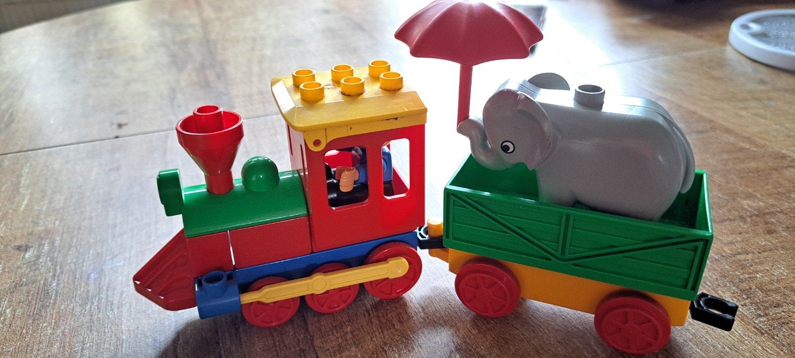 Duplo Trein met Olifant en Bestuurder, Inclusief minifiguren, Gebruikt, Overige thema's, Ophalen of Verzenden