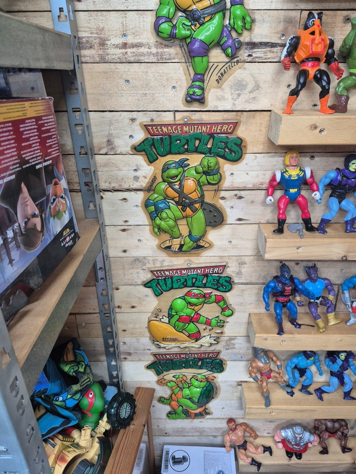4 stuks Teenage Mutant Hero Turtles wanddecoratie, Ophalen of Verzenden, Gebruikt