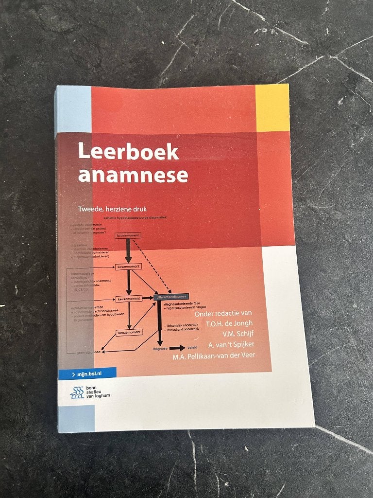 leerboek anamnese, Boeken, Ophalen of Verzenden, Bohn Stafleu van Loghum, Beta, WO