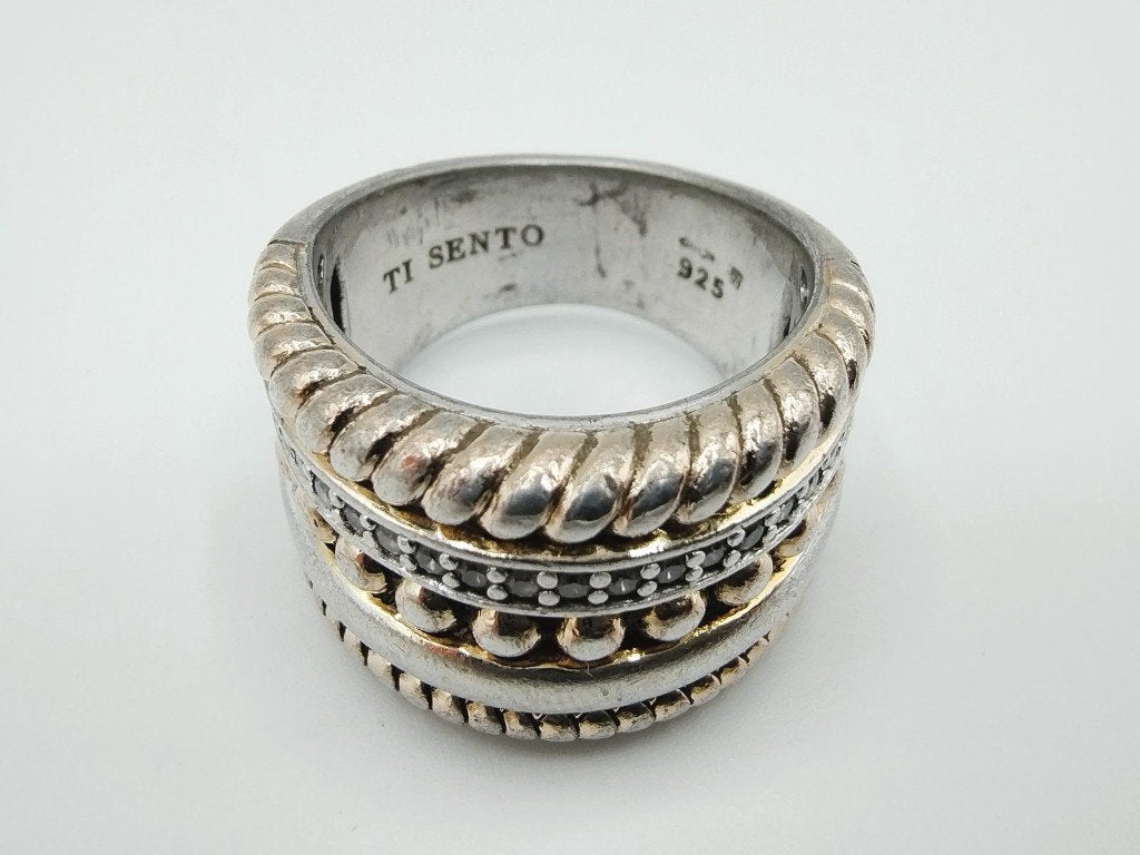 Zware zilveren herenring, Ti Sento, 19,5 mm, Info@zilverwebsite.nl, Verzenden, 19 tot 20, Heer