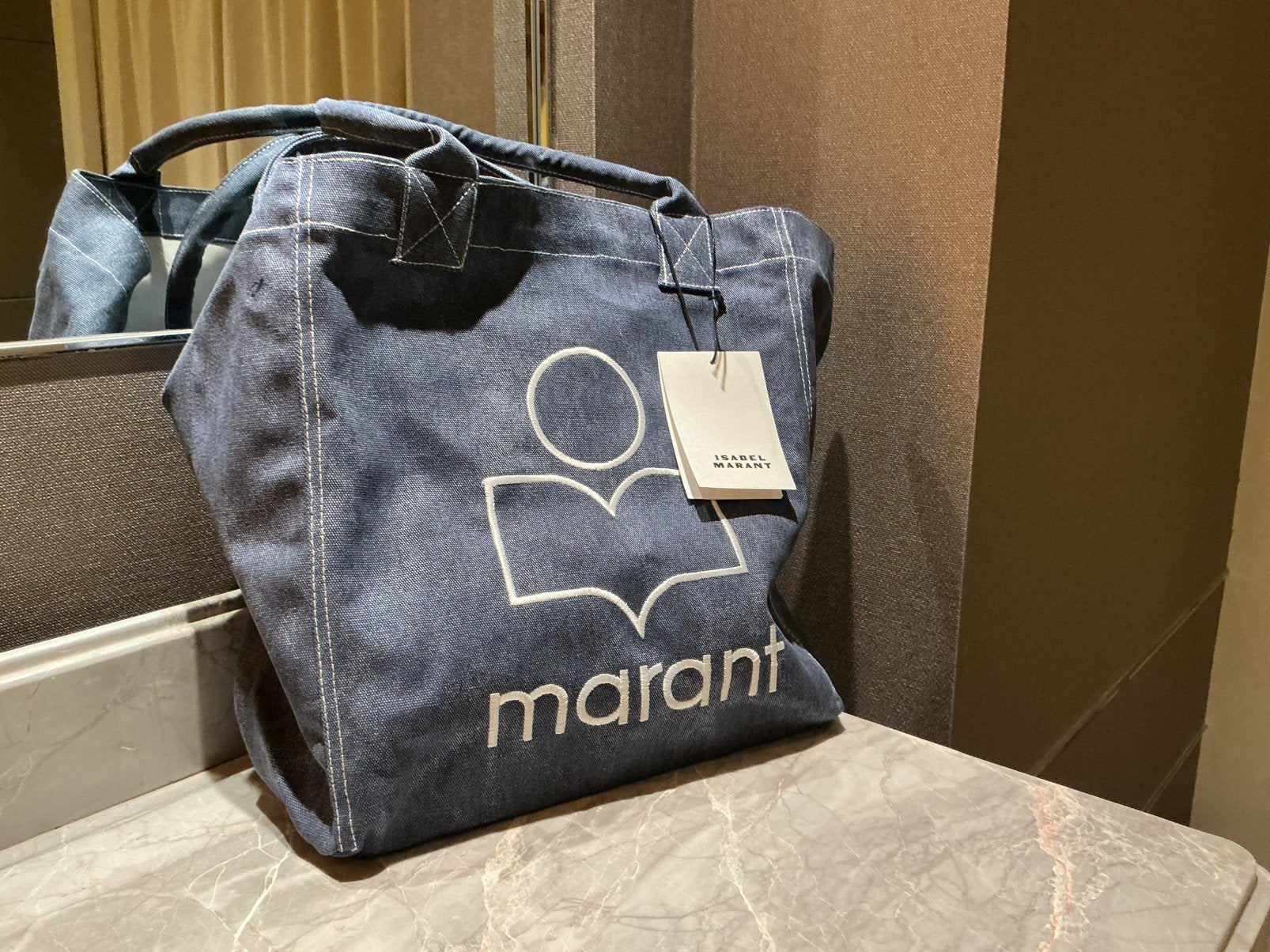 Isabel Marant shopper blauw denim nieuw met kaartjes!, Ophalen of Verzenden, Nieuw, Blauw, 30 cm of meer