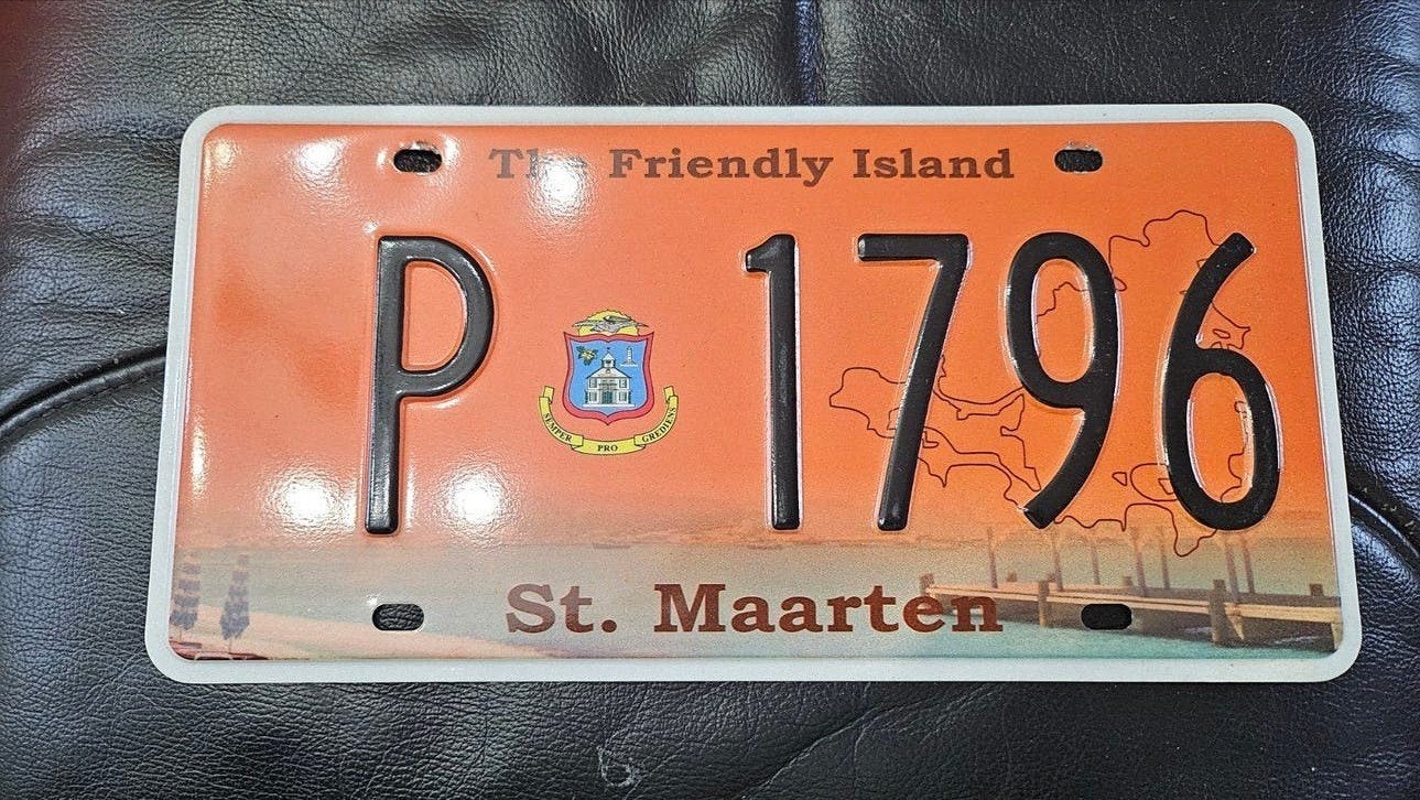 nummerplaat kentekenplaat St.Maarten, Verzamelen, Ophalen, Gebruikt, Auto's