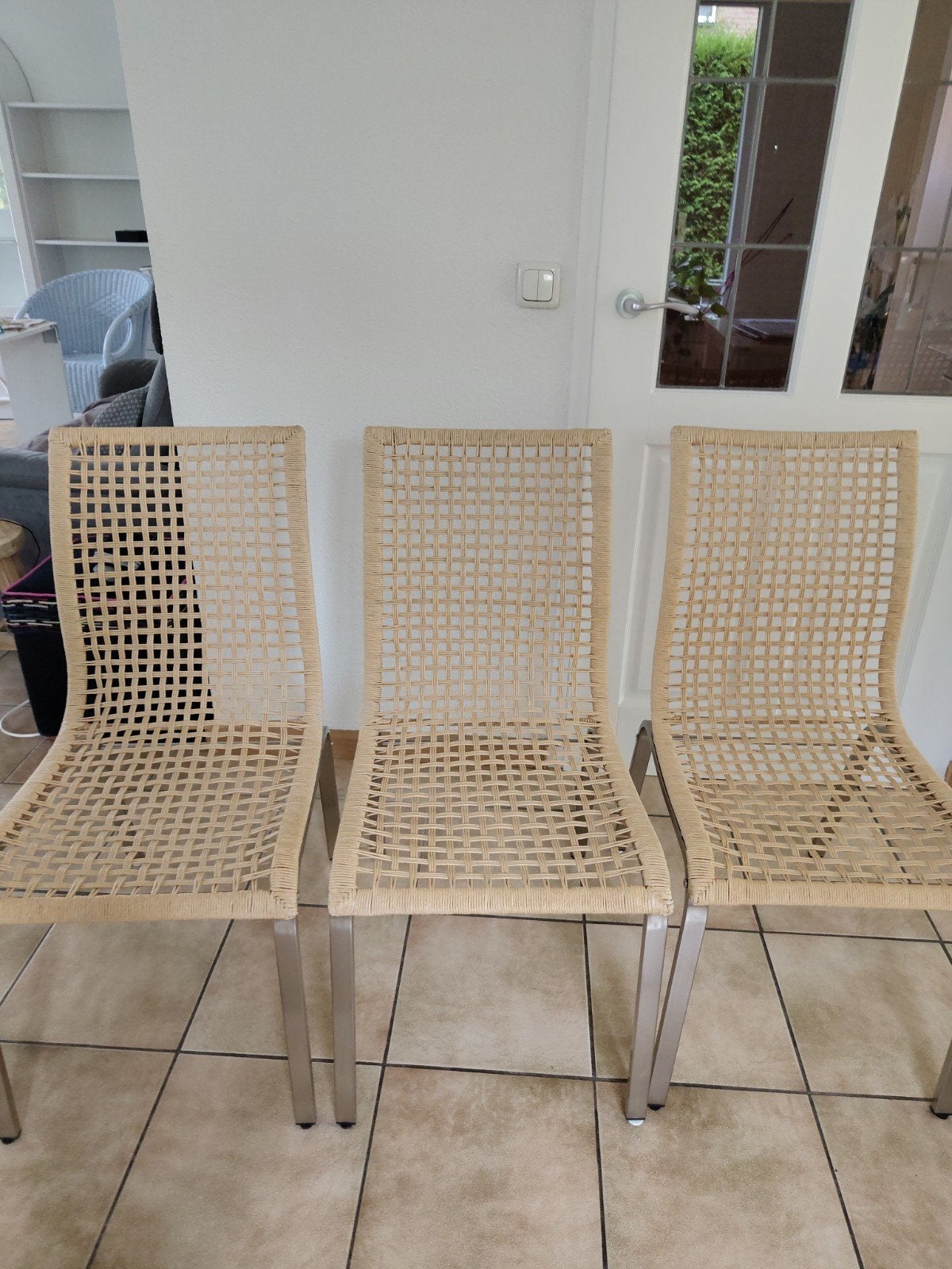 6 IKEA stoelen, Ophalen, Gebruikt, Overige kleuren, Metaal