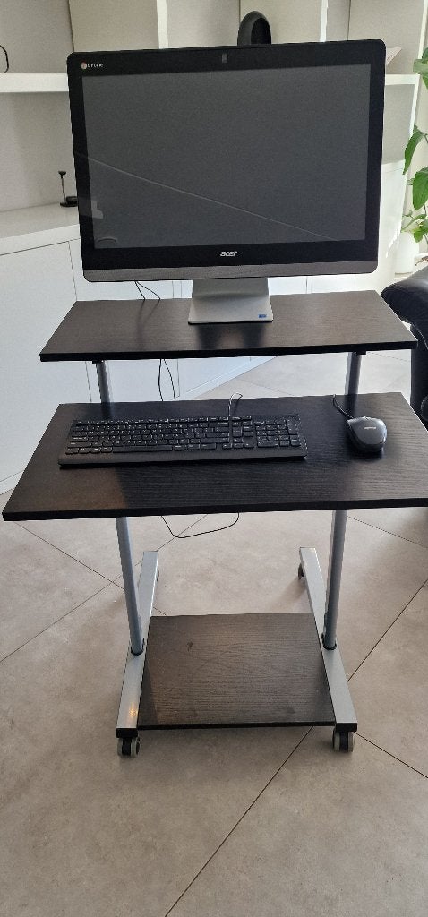 Mobiele Computer-Laptoptafel, Zwart, Zo goed als nieuw, 70 cm, Ophalen