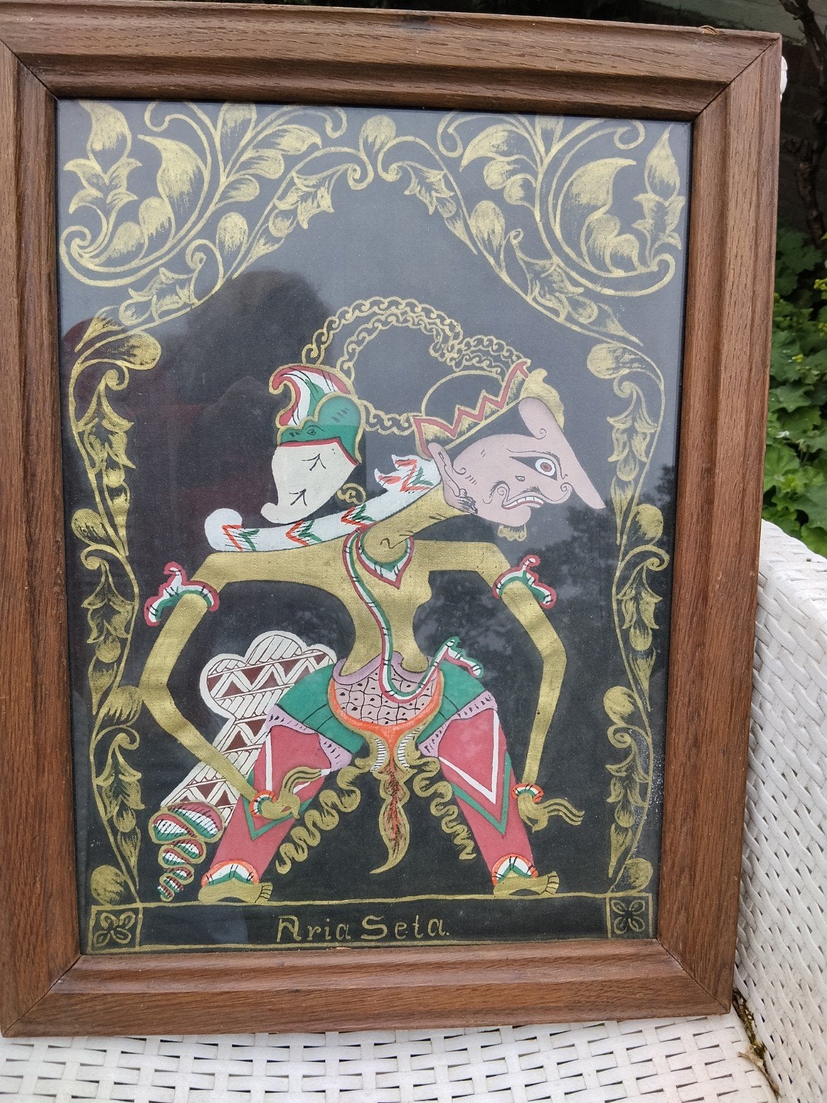 Ingelijste Wayang Golek schildering - Aria Seta, Ophalen