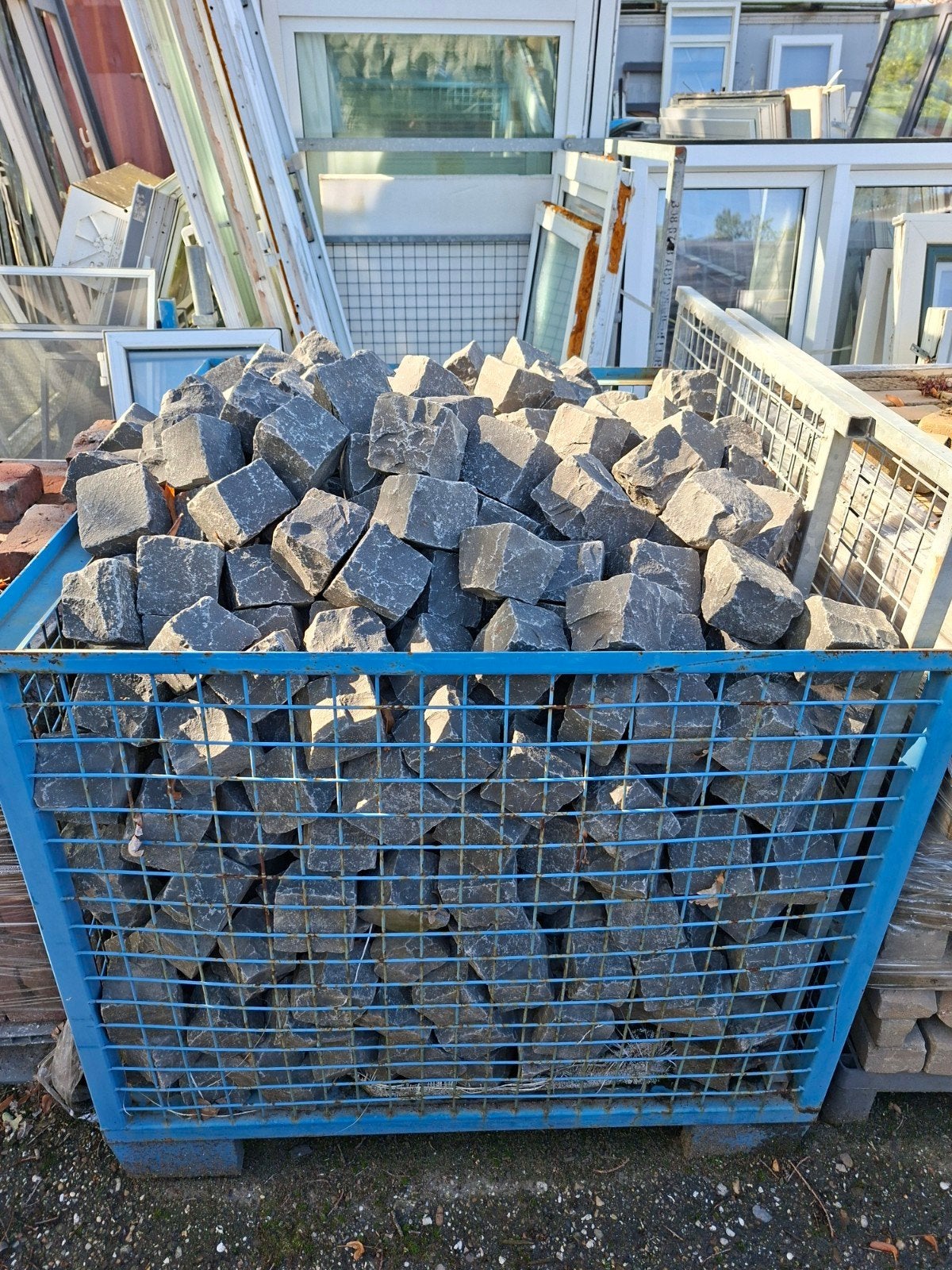 Basalt Kinderkopjes, Sierbestrating, Ophalen, Nieuw, Antraciet, Kei