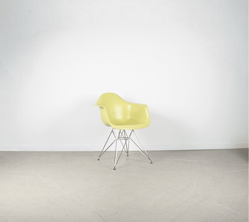 25x Vitra Eames DAR Stoel Limoen Kunststof - Chroom
