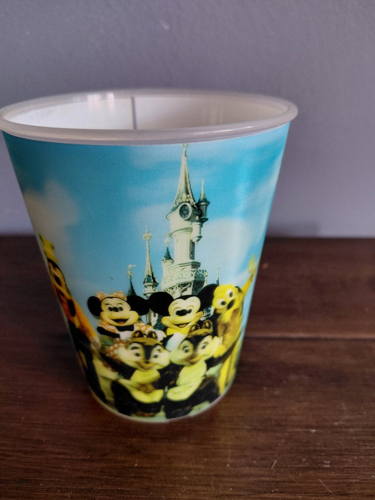 Zeldzame McDonald's Disney Beker 2004 – 3D Disneyland Paris, Ophalen of Verzenden, Mickey Mouse, Zo goed als nieuw, Servies