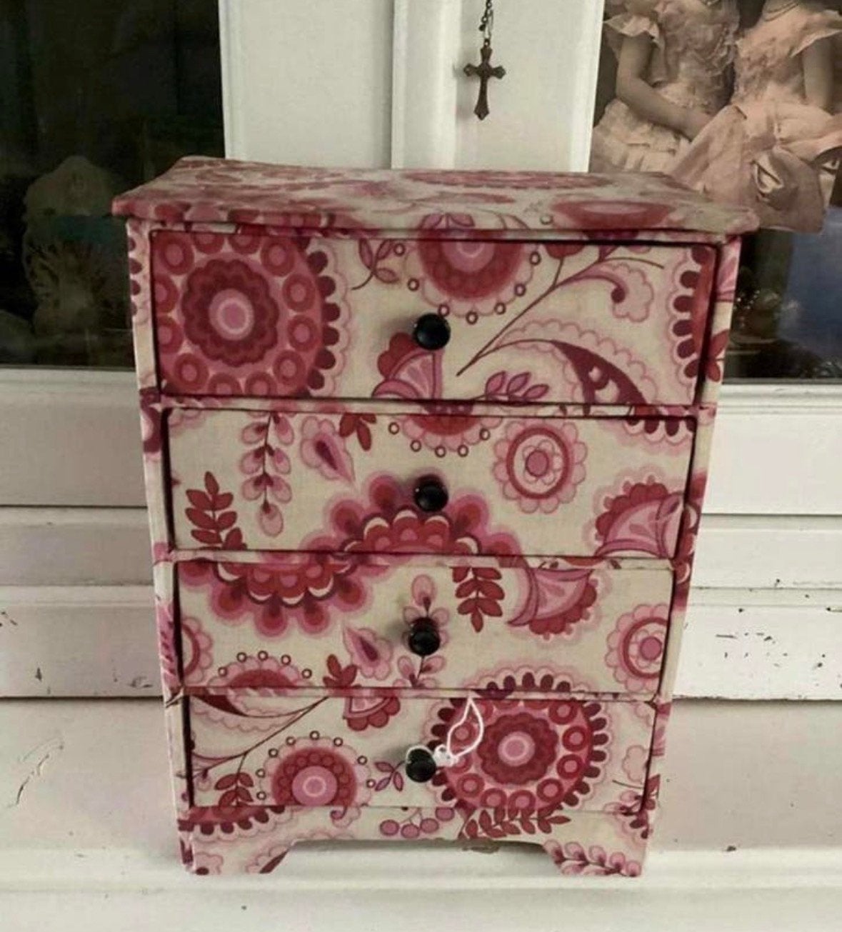 Oude stoffen franse ladekastje, Ophalen of Verzenden