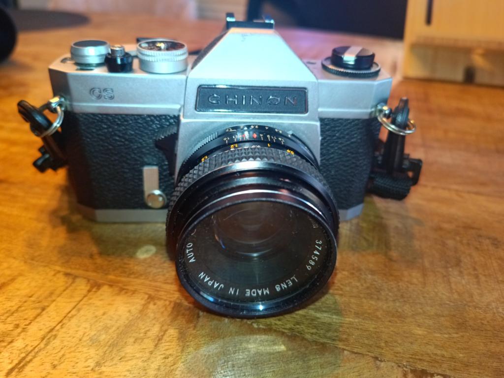 Chinon CS spiegelreflexcamera, Ophalen of Verzenden, Gebruikt, Spiegelreflex, Overige Merken