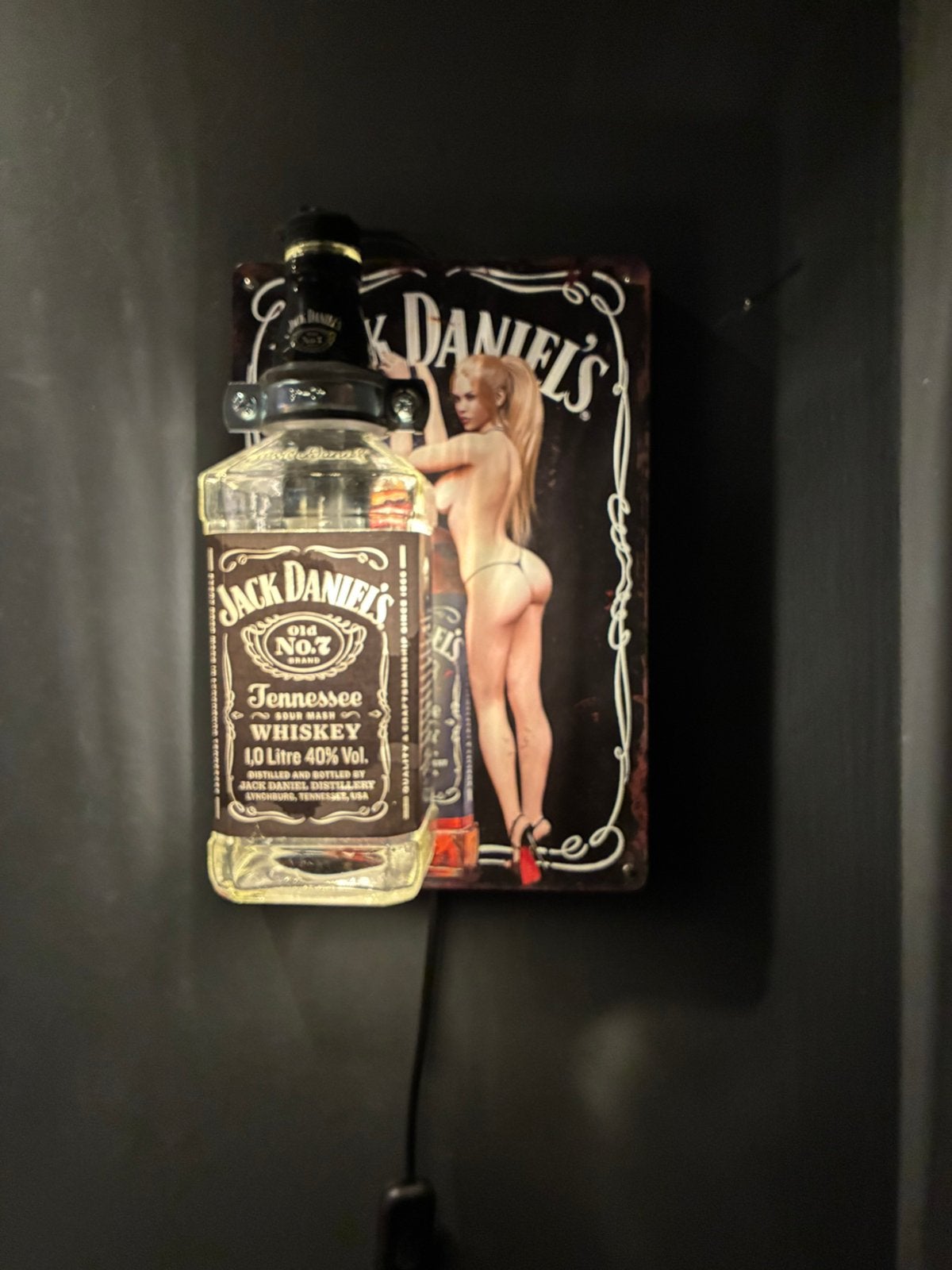 Jack Daniel’s Wandlamp, Met schakelaar, Glas, Wandlamp, Meerkleurig