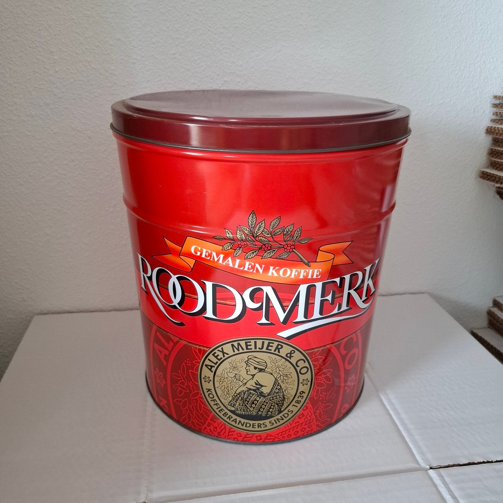 blik ROODMERK alex Meijer & co koffiebranderij sinds 1839, Verzamelen, Blikken, Ophalen of Verzenden