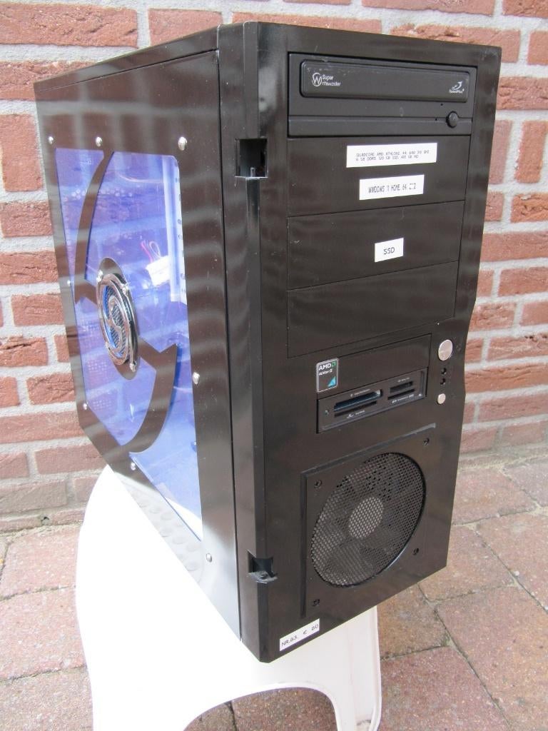 (83)Quadcore Amd Athlon2.X4. 640. 3,0 Ghz,8Gb,120SSD,2x HDD, Computers en Software, Computerbehuizingen, Zo goed als nieuw, Ophalen of Verzenden