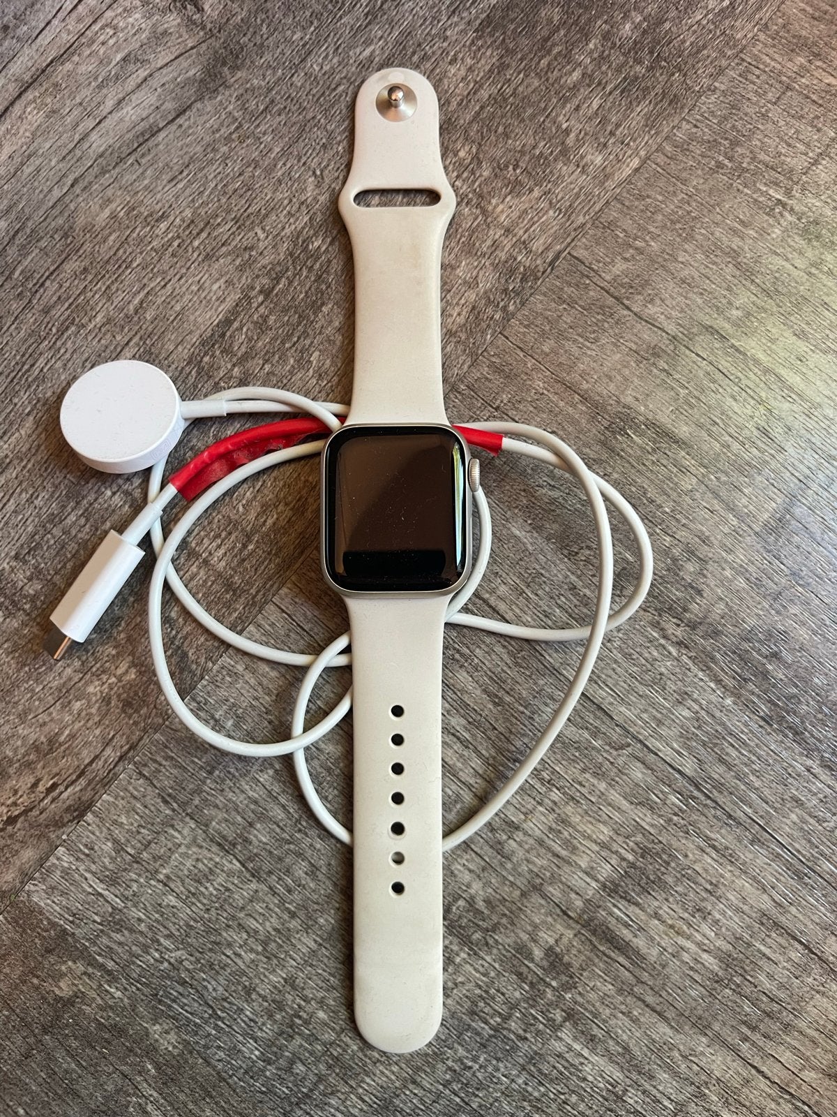 Apple Watch Series 5 (38mm) met oplader, Sieraden, Tassen en Uiterlijk, Smartwatches, Wit, IOS, Ophalen of Verzenden, Waterdicht