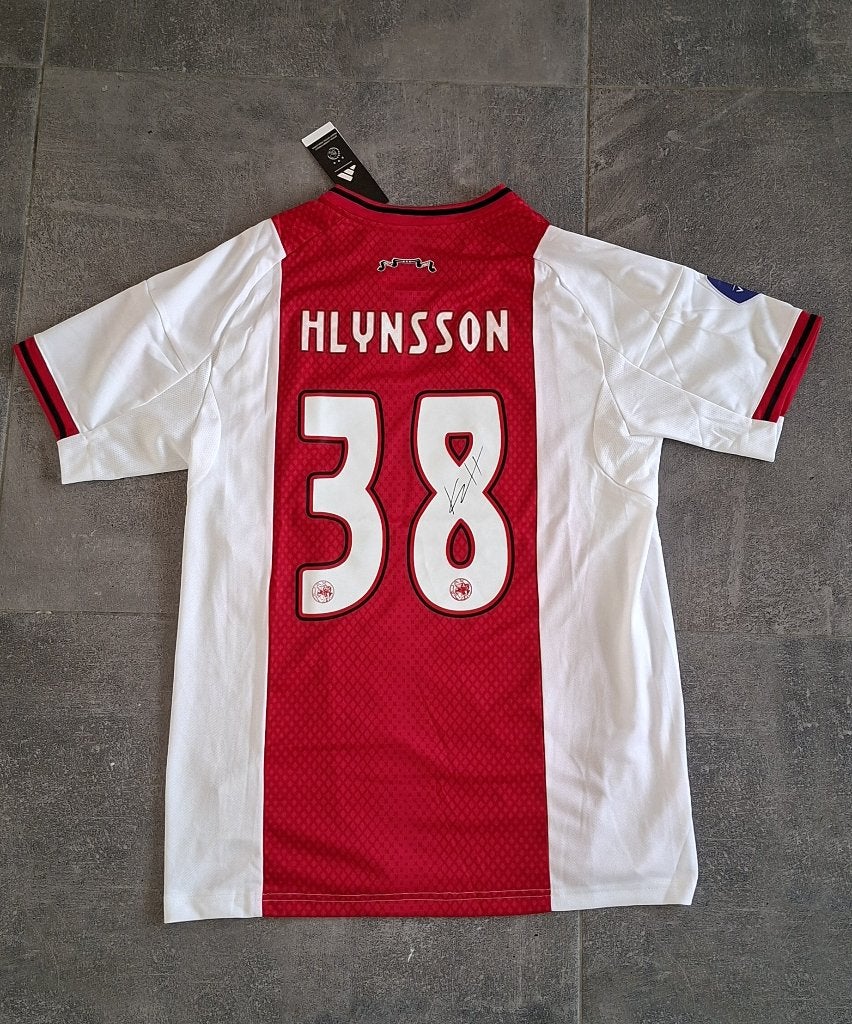 Shirt Ajax met handtekening; Kristian Hlynsson, Verzamelen, Sportartikelen en Voetbal, Ophalen of Verzenden, Nieuw, Ajax, Shirt