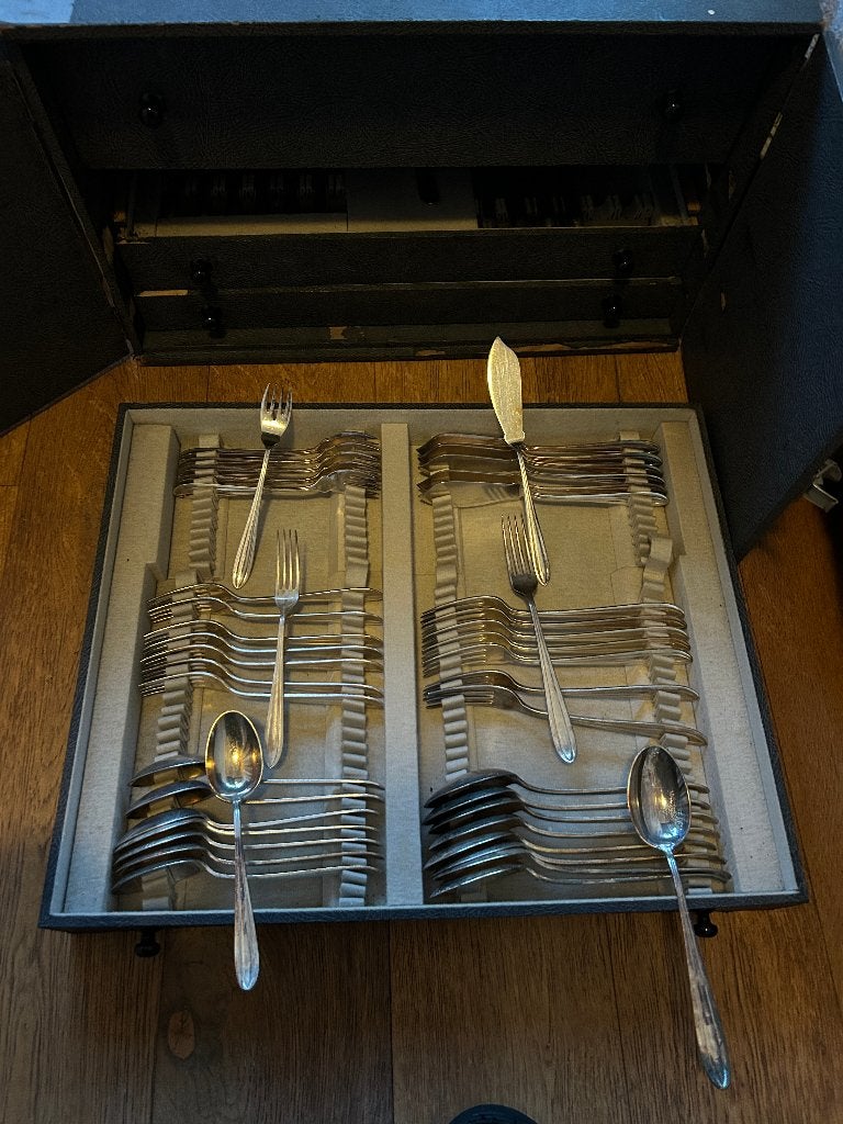 Cassette Antiek Keltum P3 Chantal bestek, Antiek en Kunst, Ophalen