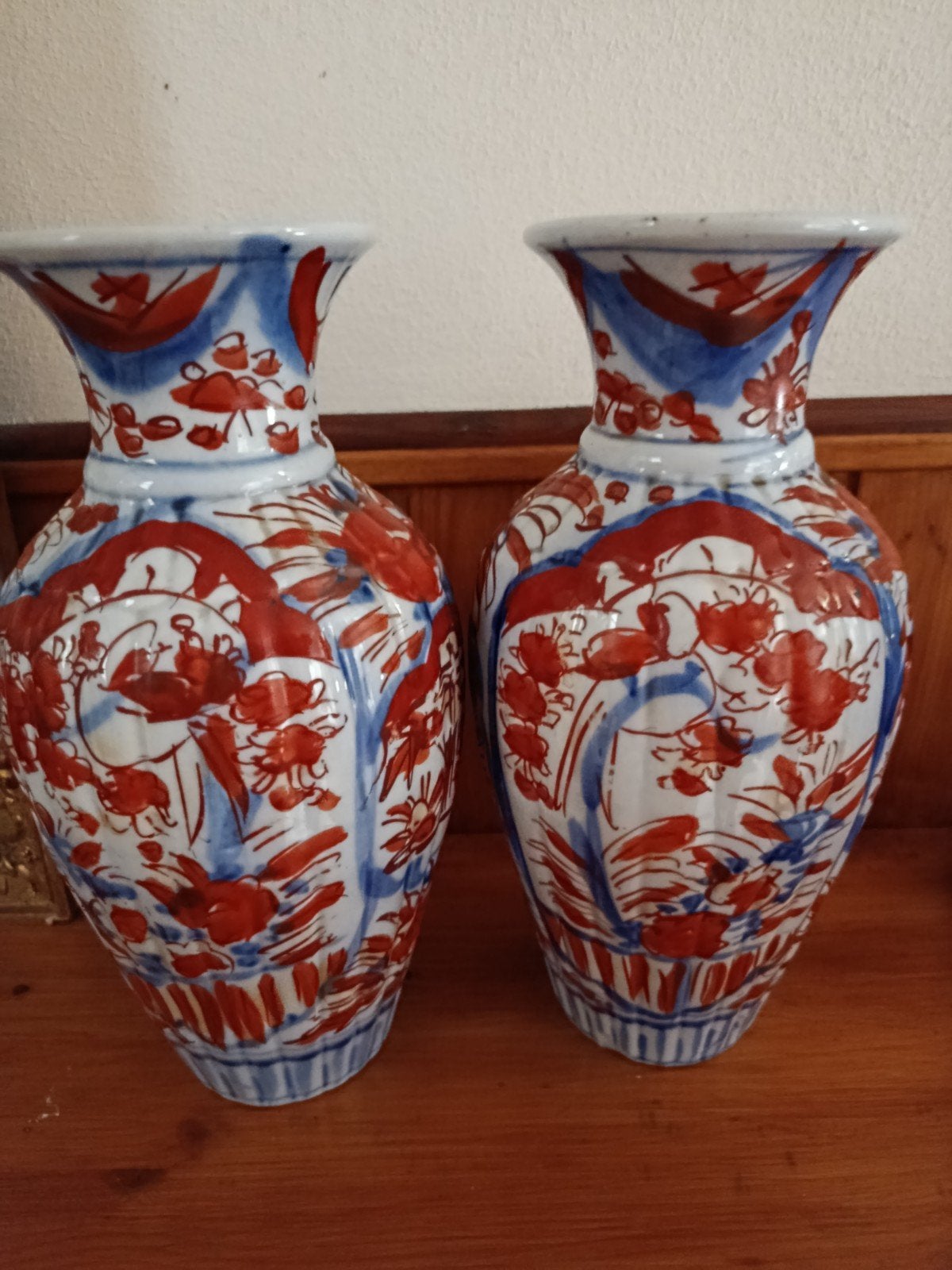 Antieke Japanse stel Imari Vazen 25 cm hoog, Verzenden