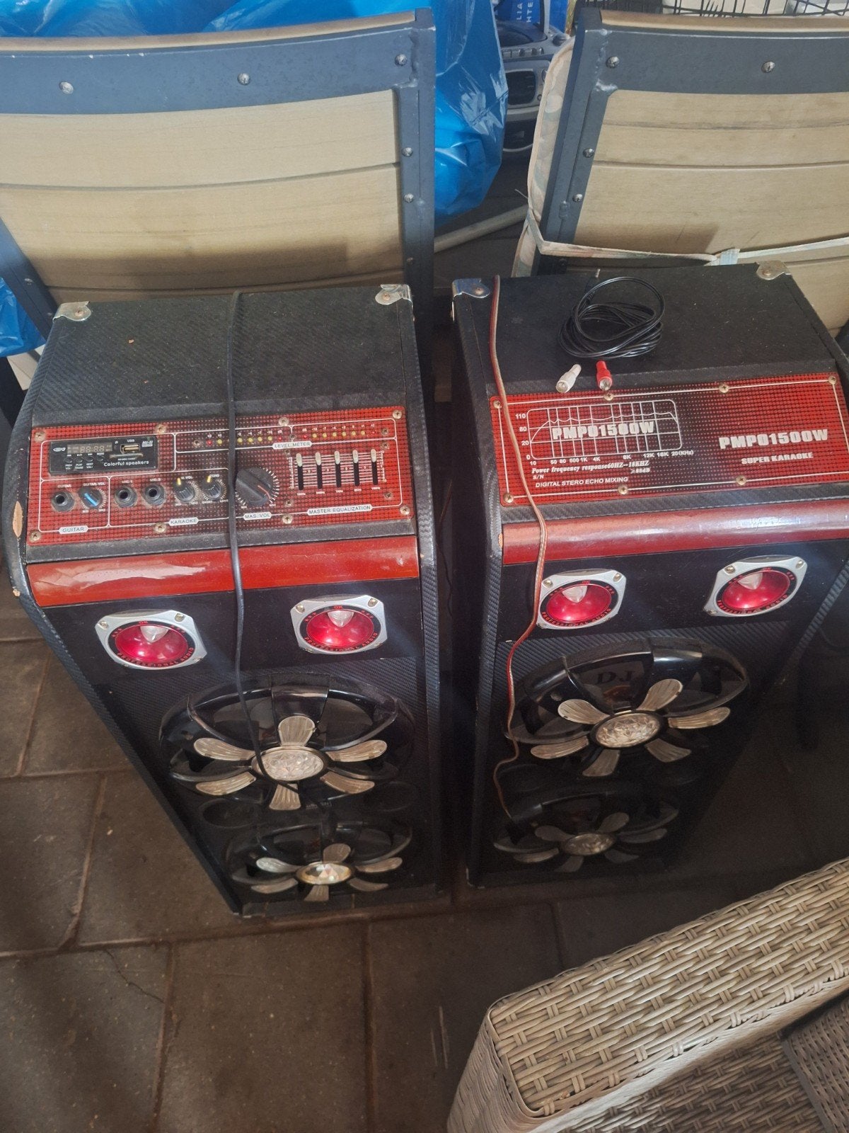 PMPO1500W super karaoke, Ophalen, Complete set