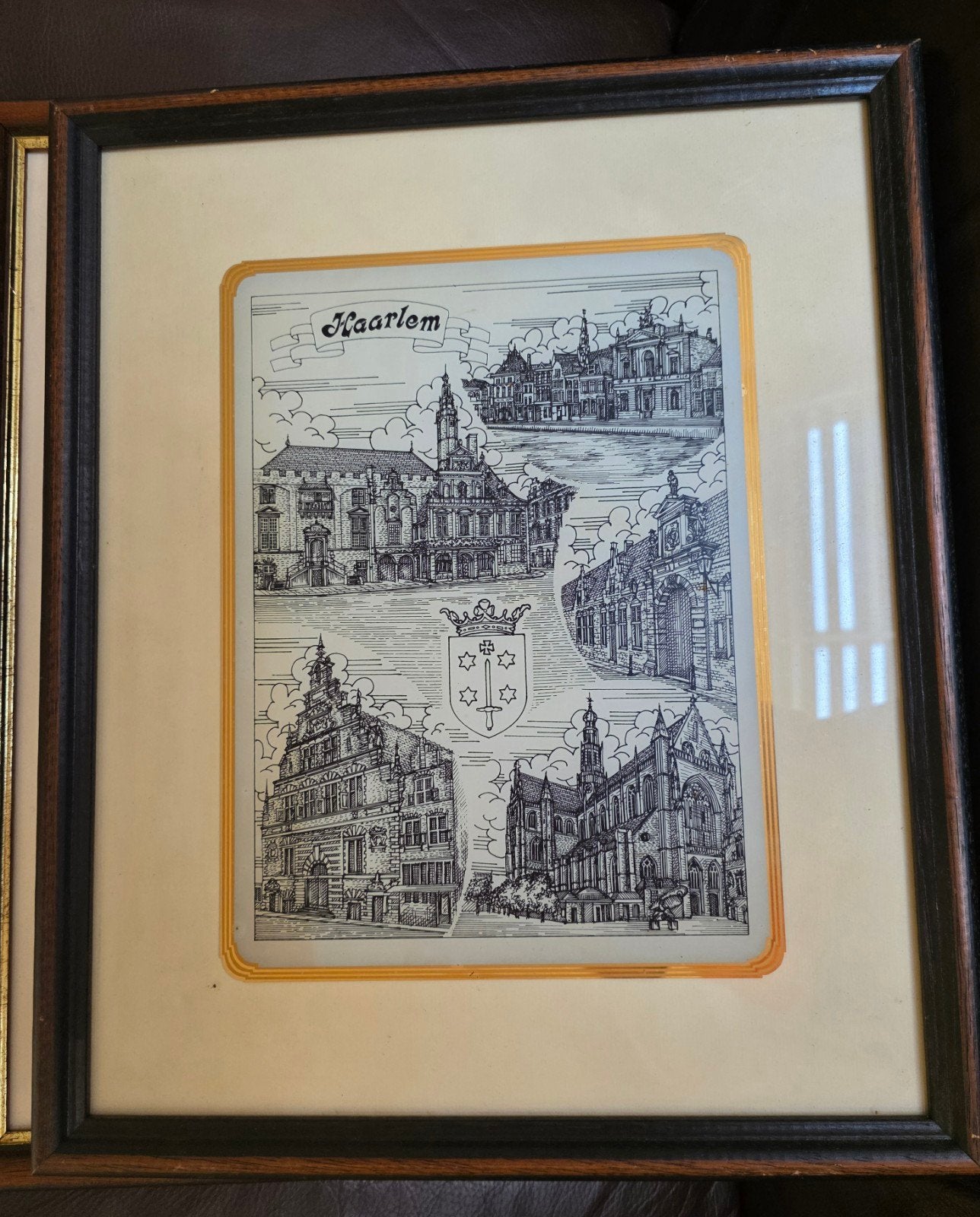 historische stadsgezichten en het wapen van Haarlem., Ophalen of Verzenden