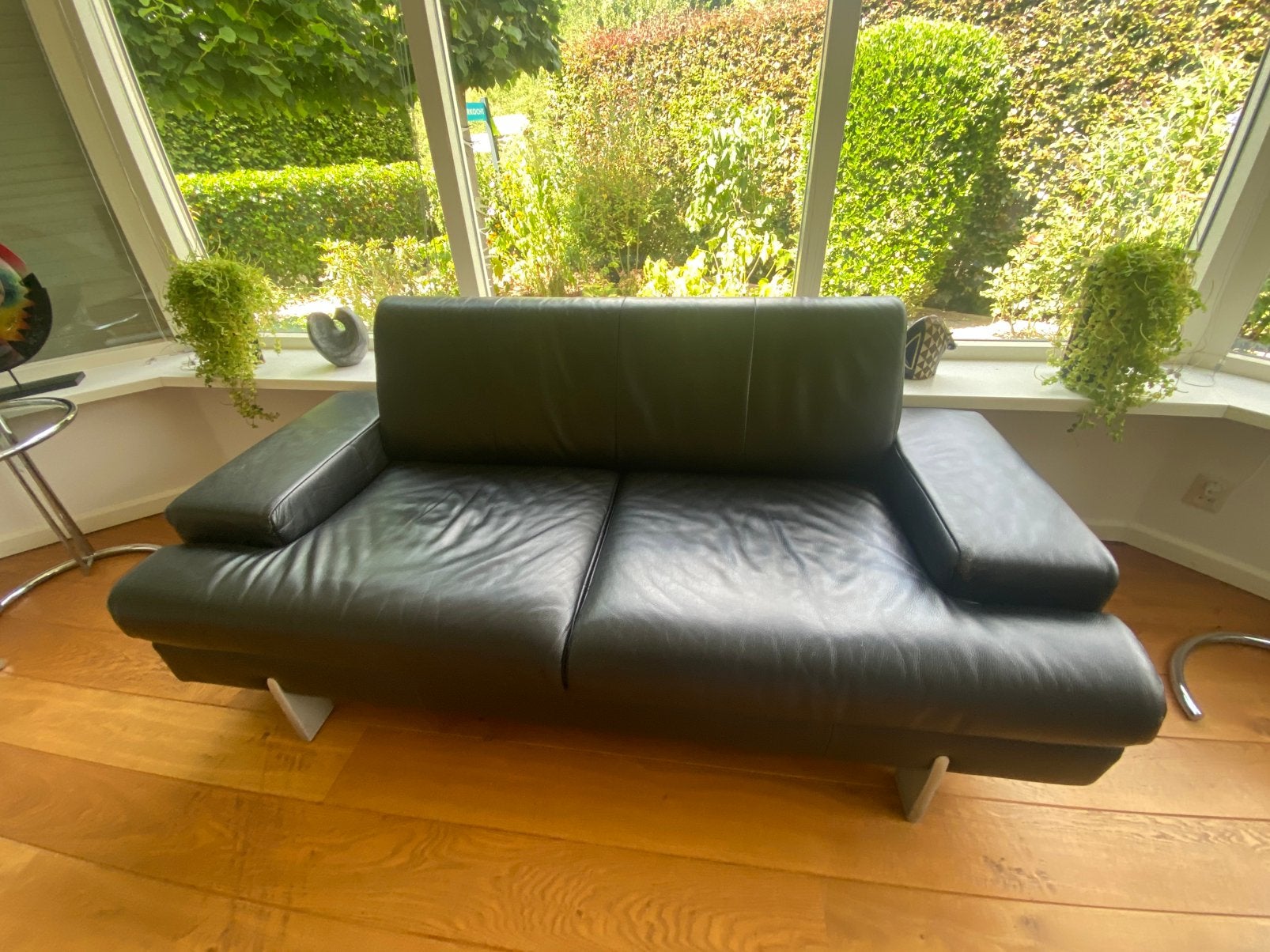 Rolf Benz bank + Rolf Benz hocker, Ophalen, Gebruikt, 150 tot 200 cm, Tweepersoons