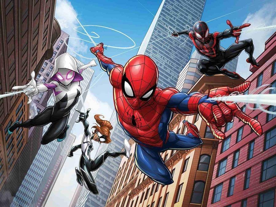 Spiderman vlies fotobehang Web Friends 400x250 Muurdeco4kids, Verzenden, Nieuw