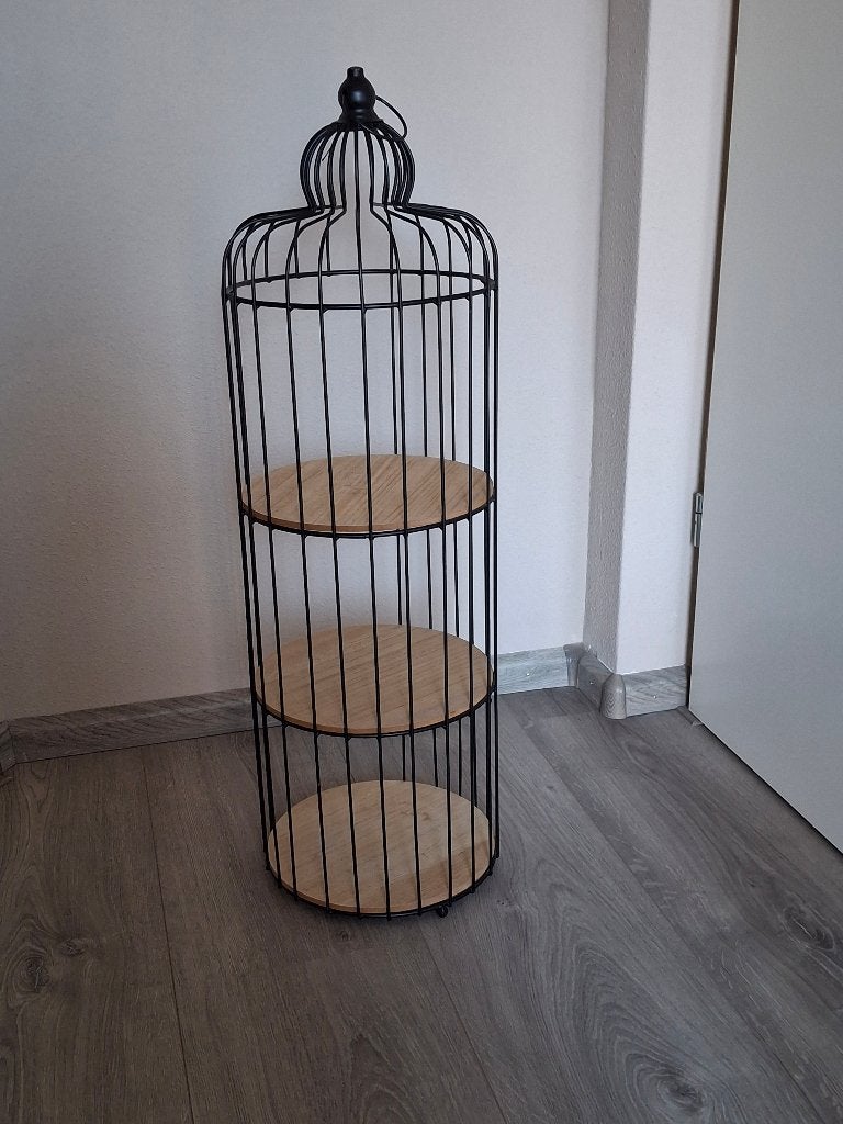 Etagere in vogelkooi, Huis en Inrichting, Ophalen, Etagère, Met ophangsysteem, Metaal