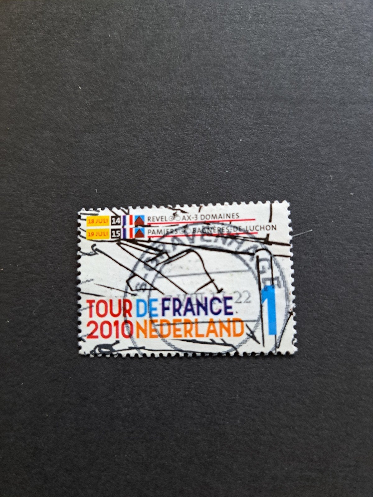 Nederland 2010 Tour de France, Ophalen of Verzenden, Gestempeld