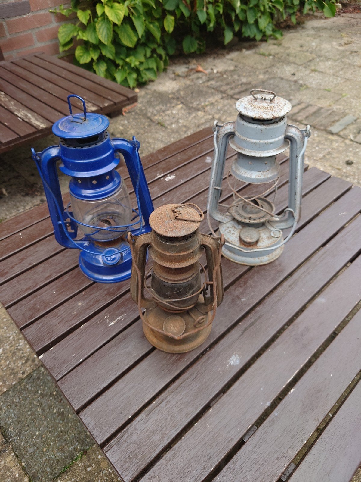 vintage petroleum lamp/ stormlantaarn, Ophalen of Verzenden