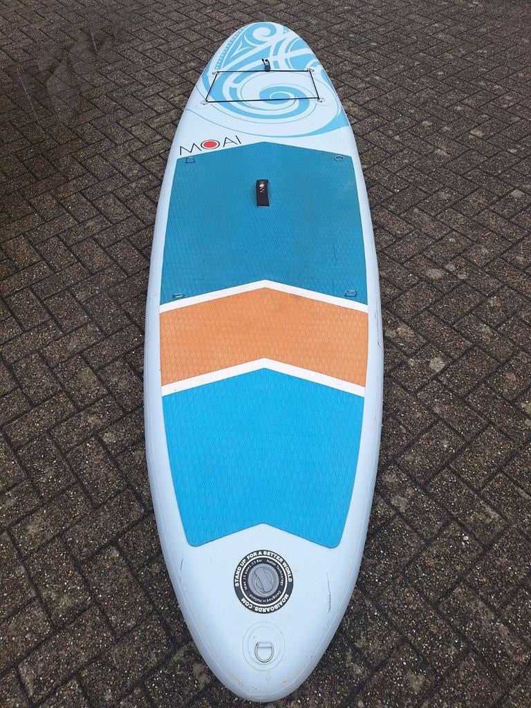 Moai SUP board 10'6 en Aqua Inc 9 foot met peddel en pomp, Watersport en Boten, Suppen, Ophalen of Verzenden, Gebruikt, SUP-boards