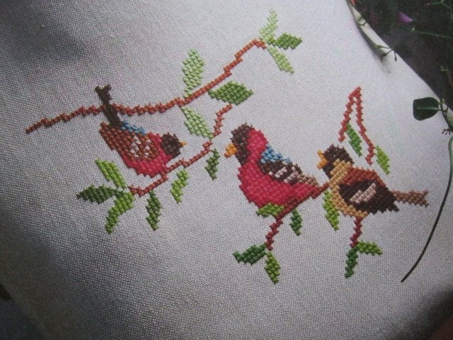 Borduurpatroon  Vogeltjes   nr 6055, Verzenden, Nieuw, Handborduren, Patroon