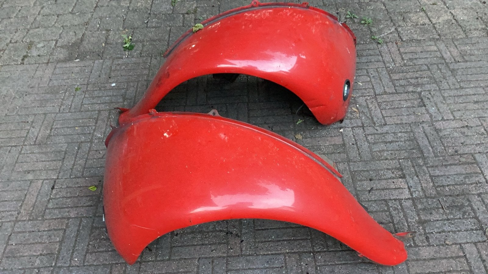 Rode spatborden 2cv Gebruikt, Ophalen, Gebruikt, Spatbord, Voor
