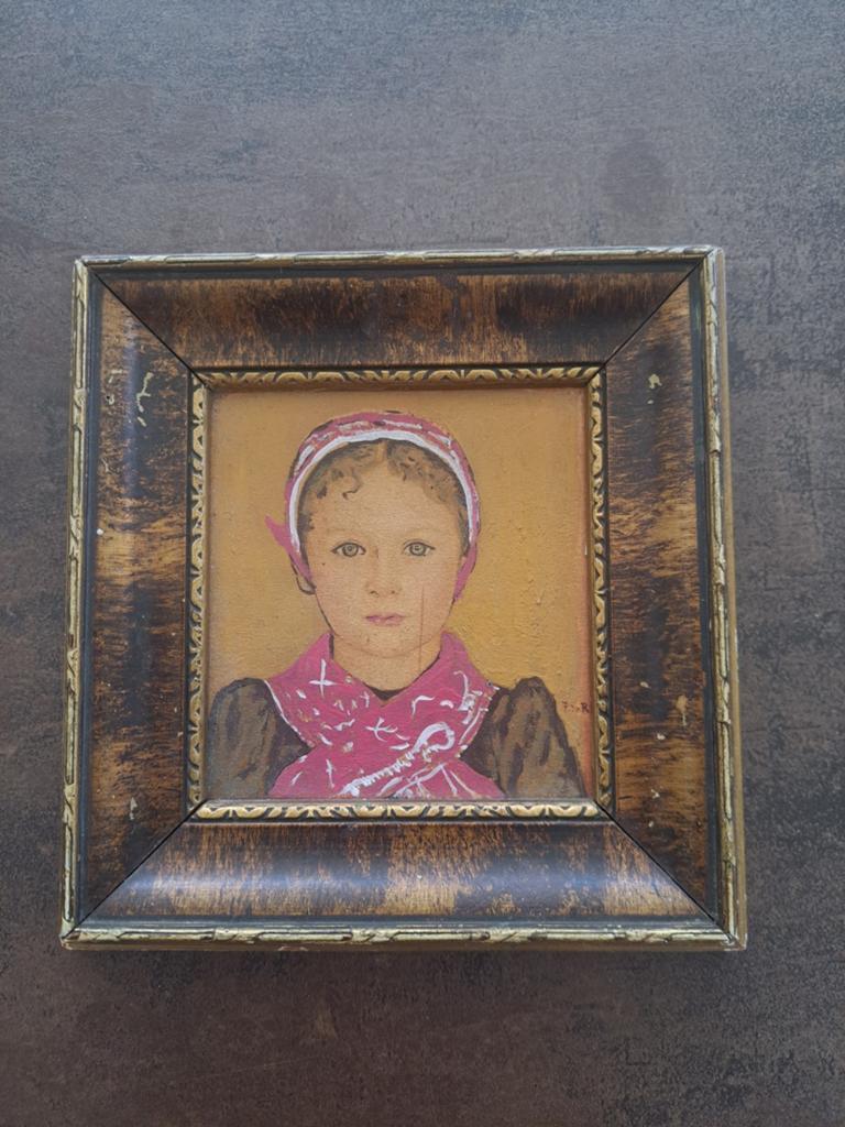 Portret van een meisje uit Wallis door F. de Ribeaupierre, Ophalen of Verzenden