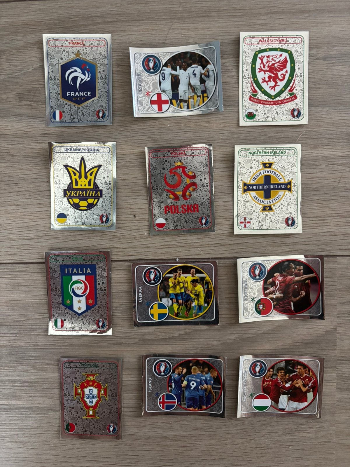 12 glimmende plaats Panini Ek 2016, Ophalen of Verzenden, Gebruikt, Meerdere plaatjes