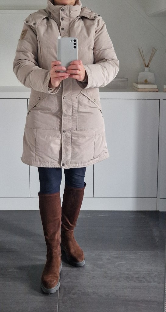Mooie MILESTONE winterjas - capuchon kan eraf - maat 38/40, Maat 38/40 (M), Milestone, Beige, Ophalen of Verzenden