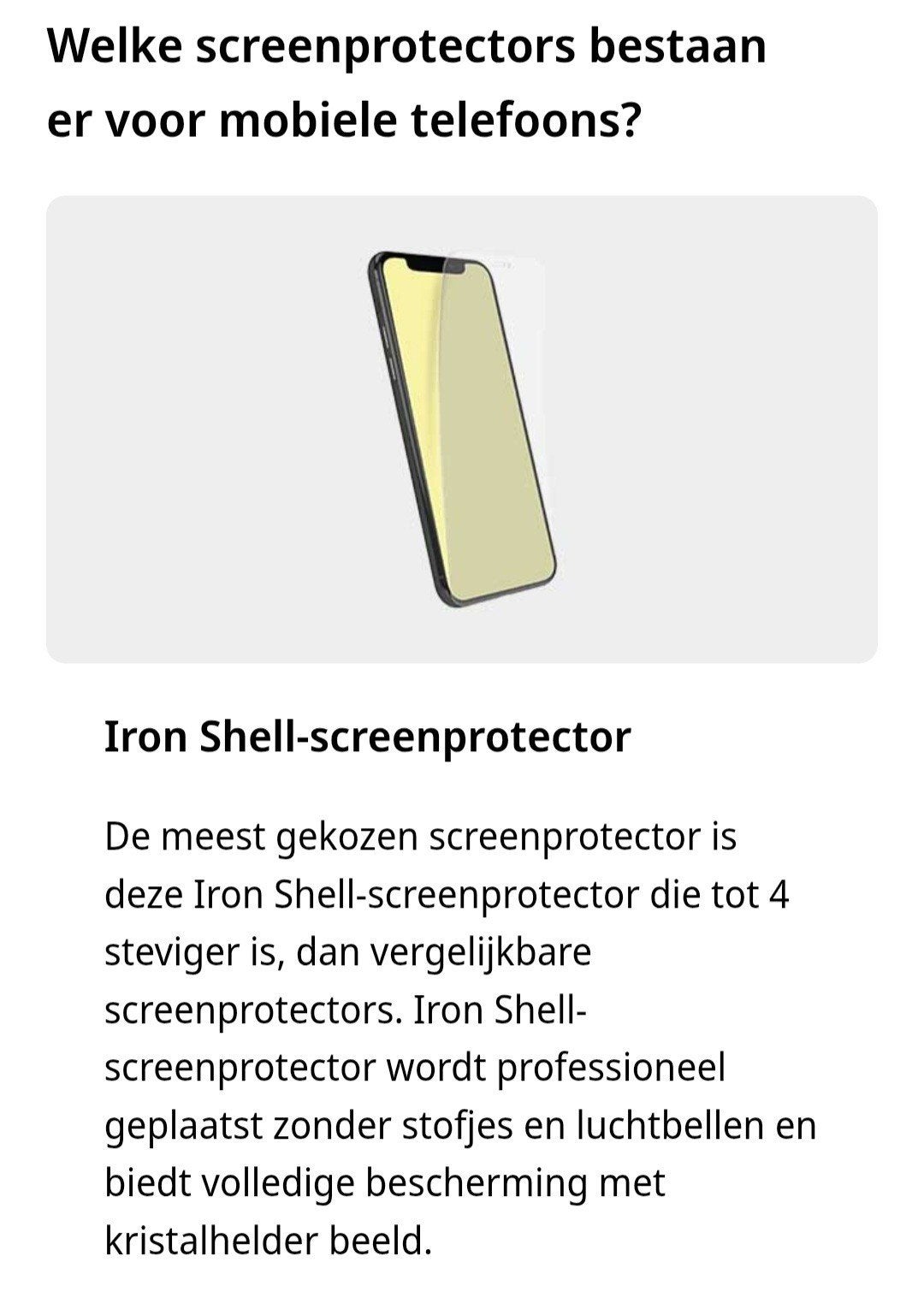 Waardebon om Iron shell screenprotector laten plaatsen, Ophalen of Verzenden, Nieuw, Overige modellen, Screenprotector