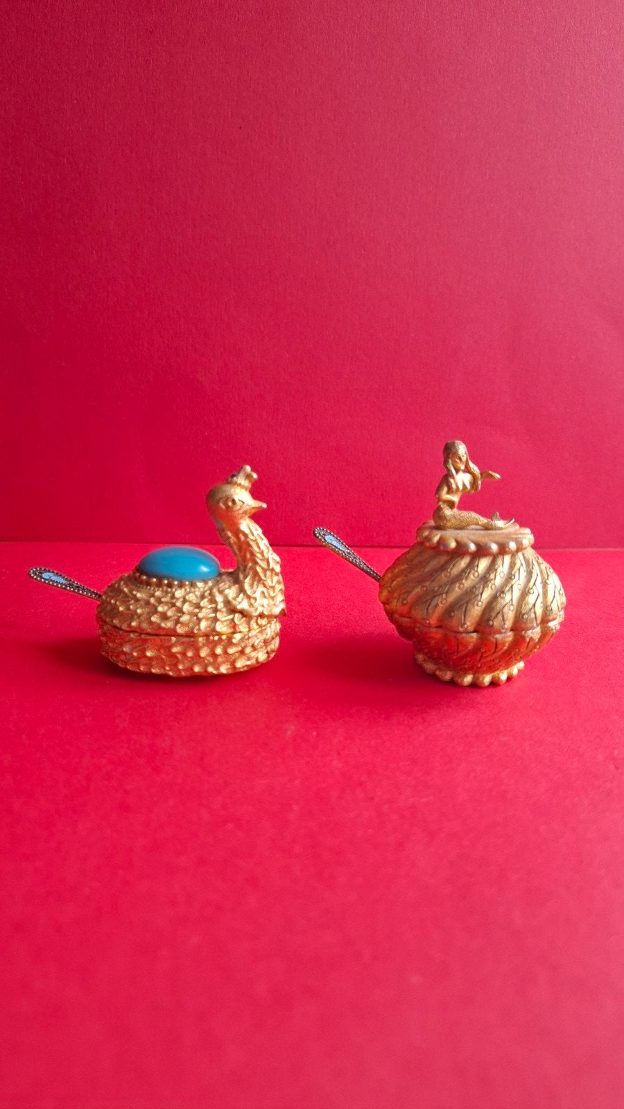 vintage Florenza Peacock spoon Tail, Verzenden, Koper