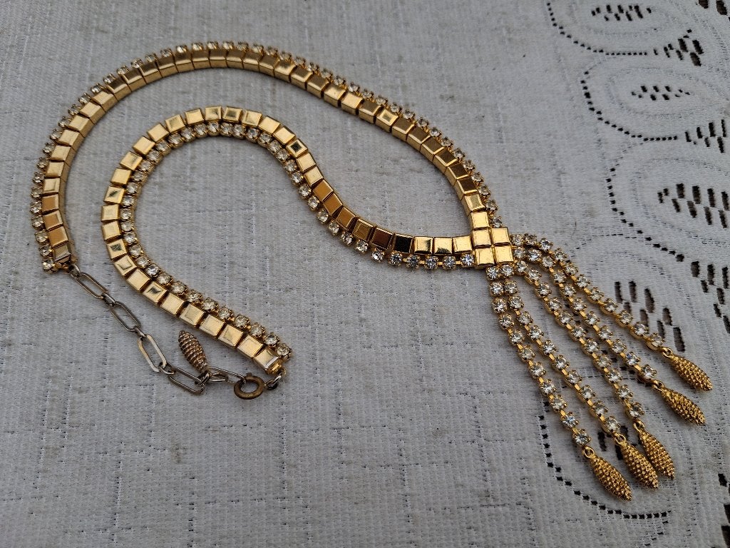 Vintage ketting, Verzenden, Overige materialen, Ketting, Met edelsteen