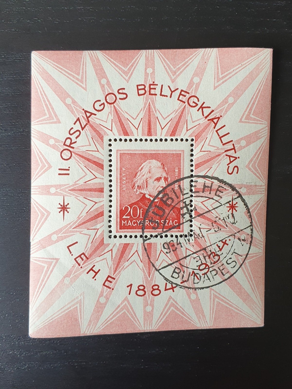 Hongarije 1934 Postzegelbeurs Michel blok 1 gestempeld, Verzenden, Gestempeld