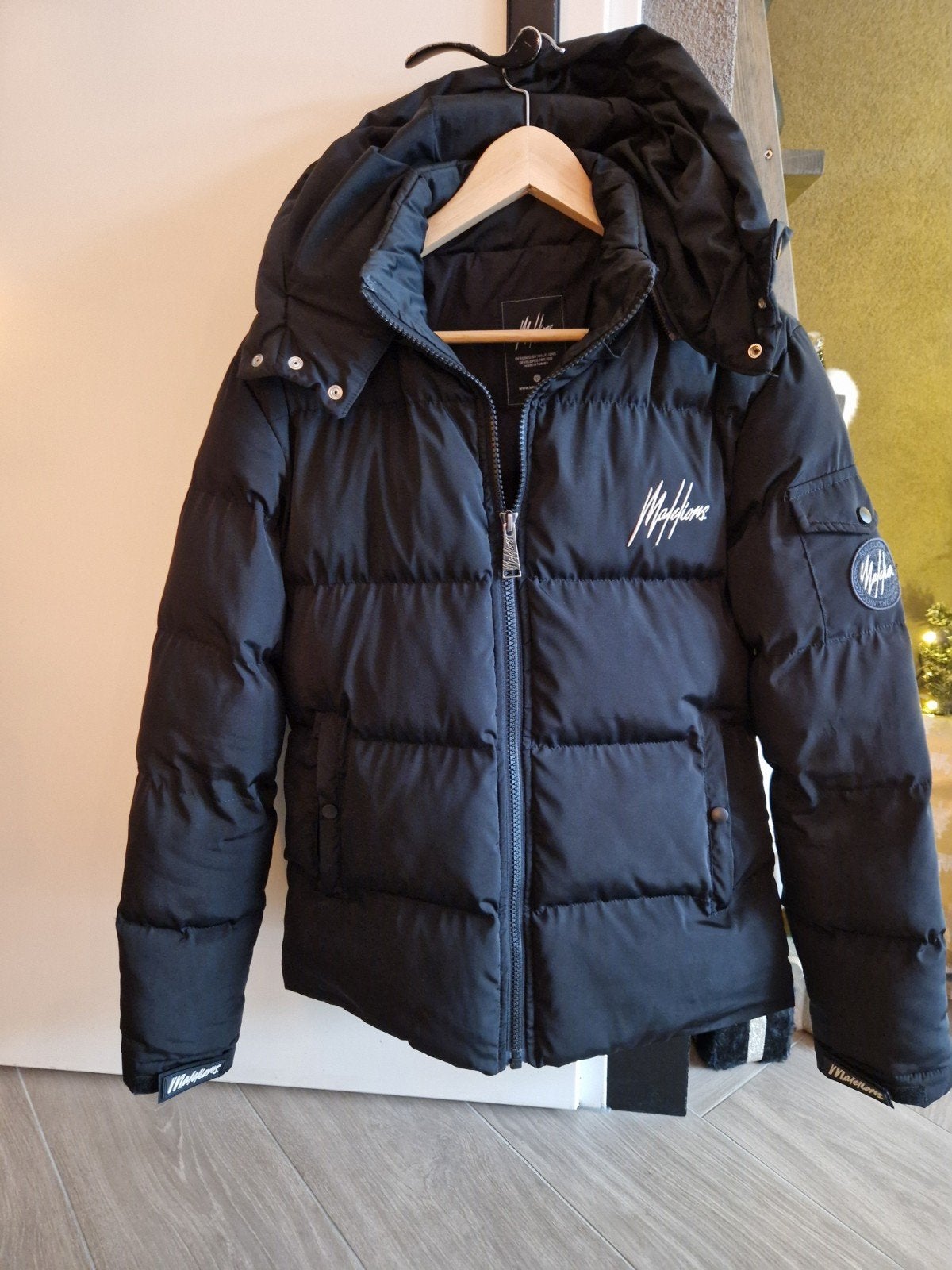 Malelions winterjas maat S zwart/grijs, Zwart, Malelions, Ophalen of Verzenden, Zo goed als nieuw