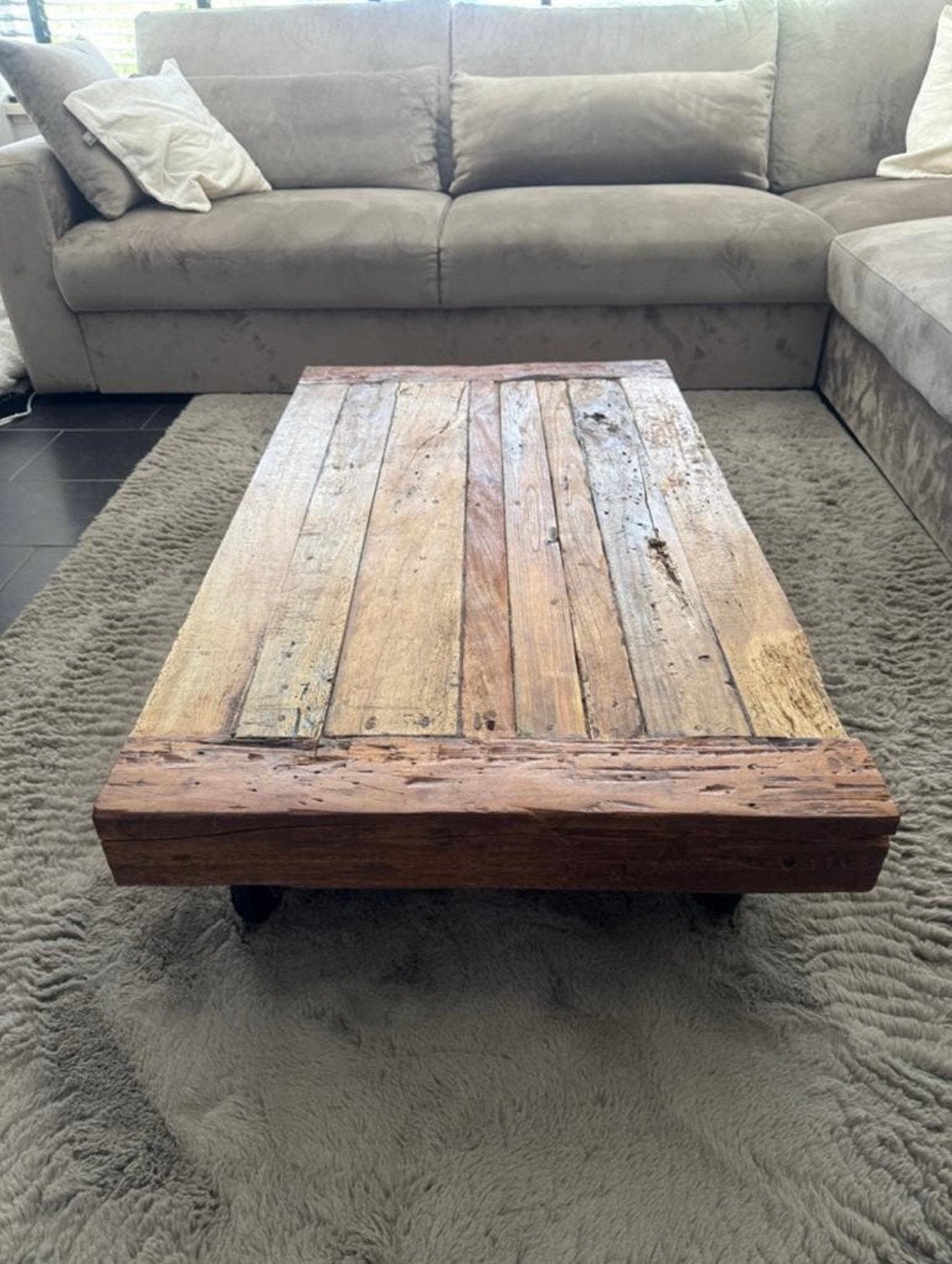 Industriele salontafel van Nano Interieur, Ophalen, Gebruikt, 100 tot 150 cm, 50 tot 100 cm