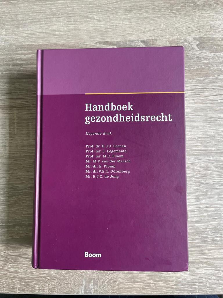 Handboek gezondheidsrecht (9e druk), Boeken, Ophalen of Verzenden, Alpha, Zo goed als nieuw, WO