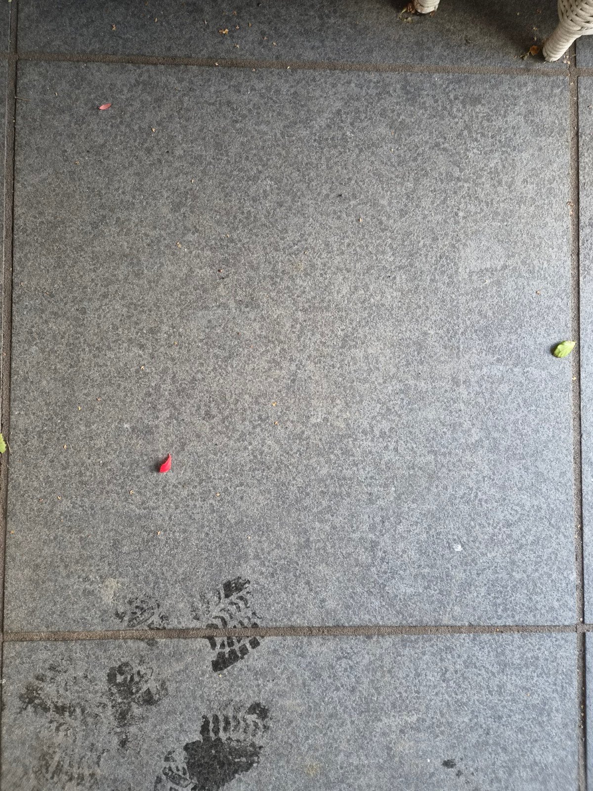 Natuursteen tegels 80x80x3 cm antraciet - 18 stuks, Ophalen, Gebruikt, 60 cm of meer, 10 m² of meer